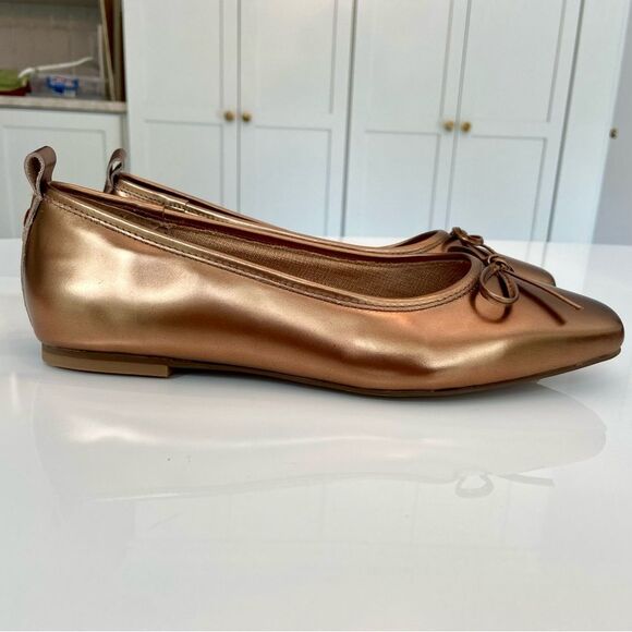 Kelsi Dagger Ballet Flats bronze Frankie Square Toe Size 8 - Picture 6 of 10
